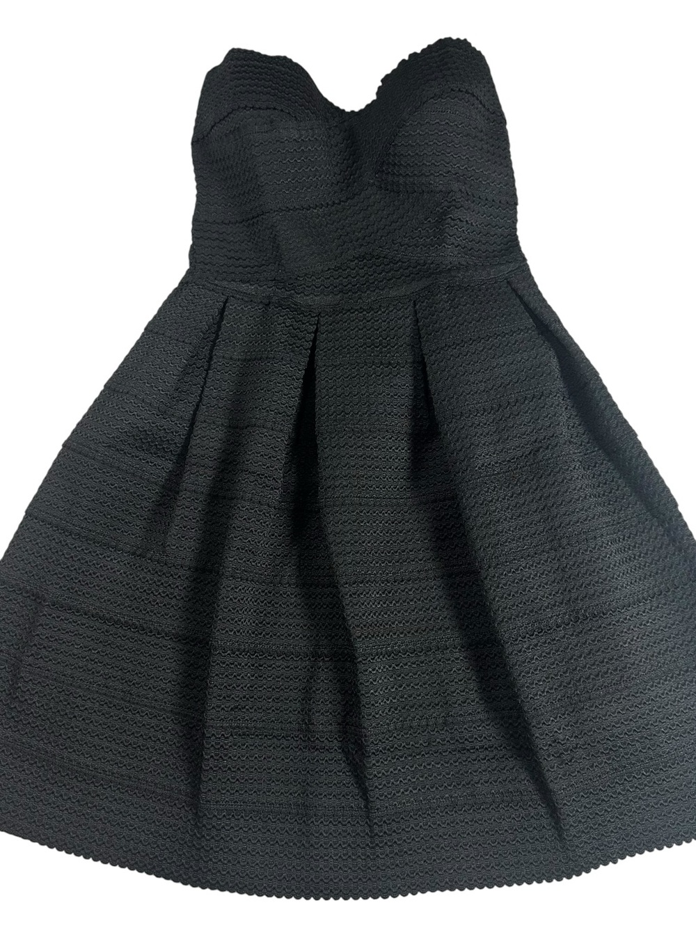 B. Darlin Black Strapless Fit & Flare Party Prom Formal Dress Juniors Size 1/2 - Picture 2 of 8